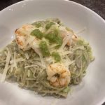 Pesto Sauce with Sorghum Pasta and Cabbage