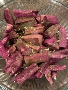 Roasted Asian Purple Potatoes