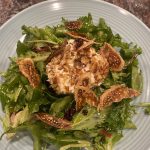 Salad with Figs and Goat Cheese Pecan Medallions