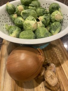 Brussels Sprouts with Caramelized Onions and Figs