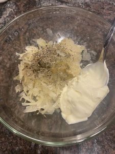 Hamburgers with Sauerkraut and Manchego