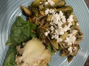 Brussels Sprouts with Caramelized Onions and Figs