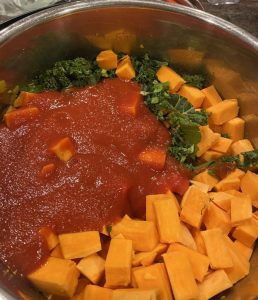 Cumin Sweet Potatoes with Chicken