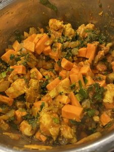 Cumin Sweet Potatoes with Chicken