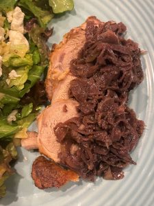 Pork Loin Roast with Fennel and Red Wine Reduction
