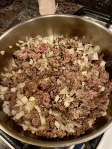 Veggies Pasta and Grass Finished Ground Beef