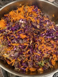 Veggies Pasta and Grass Finished Ground Beef