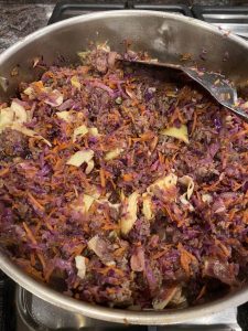 Veggies Pasta and Grass Finished Ground Beef