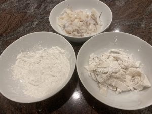 Calamari with Lemon Caper Aioli