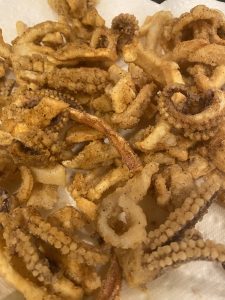 Calamari with Lemon Caper Aioli
