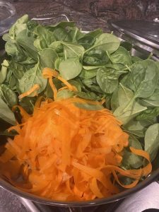 Prosciutto Spinach and Eggs with Sorghum Spaghetti