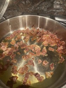 Prosciutto Spinach and Eggs with Sorghum Spaghetti